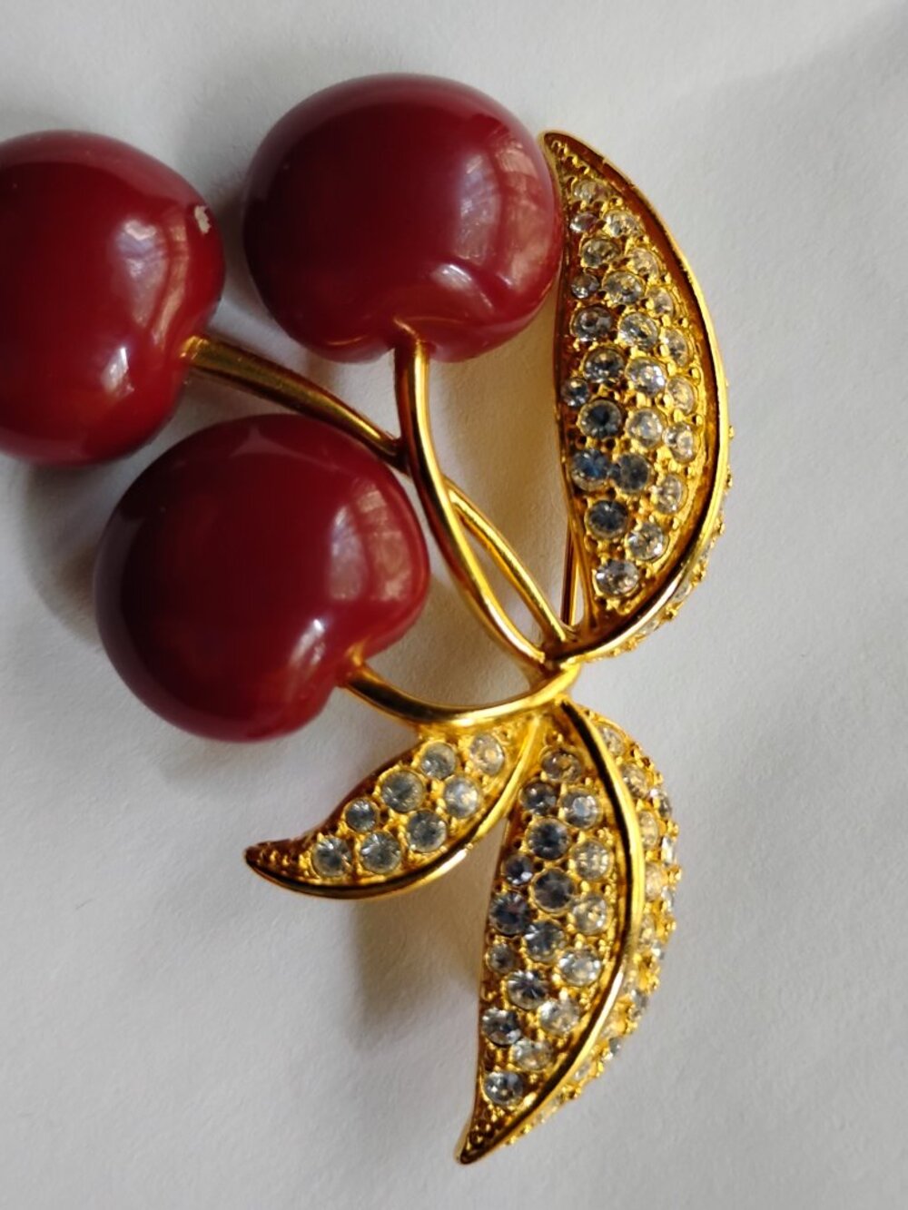 Joan Rivers Cherry Brooch - Picture 3 of 4